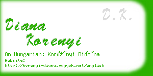 diana korenyi business card